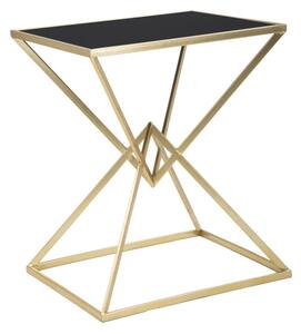 Konferenční stolek Mauro Ferretti Pyrmo Small 57x46x68 cm, zlatá/černá