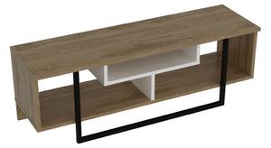 Kalune Design TV stolek ASAL 120 cm dub/bílý/černý