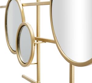 Zlaté nástěnné zrcadlo Mauro Ferretti Numbers, 117x4,5x61 cm