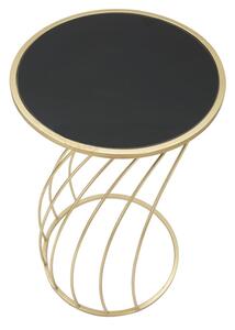 Odkládací stolek na telefon Mauro Ferretti Ganeto M, 43x73 cm, zlatá/černá