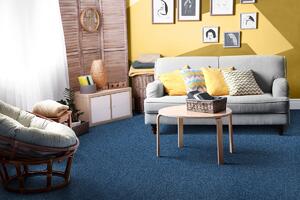 Metrážový koberec Santana 30 modrá s podkladem resine, zátěžový - Rozměr na míru bez obšití cm