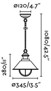 FARO 71139 - Venkovní závěsné svítidlo NAUTICA 1xE27/11W/230V