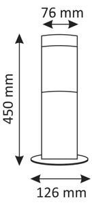 LED RGBW Stmívatelná venkovní lampa LIVIA 1xE27/6,5W/230V 45 cm IP44 stříbrná