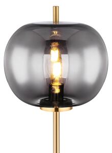 GLOBO Stojací moderní lampa BLACKY I, 1xE27, 60W, mosazná 15345SMM