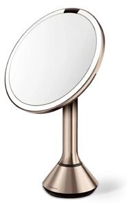 Kosmetické zrcátko Simplehuman Sensor Touch, DUAL LED osvětlení, 5x, dobíjecí, Rose Gold