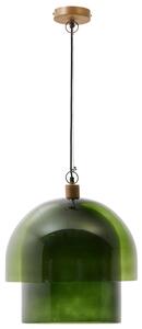 Zelené skleněné závěsné světlo Kave Home Vitri 40 cm