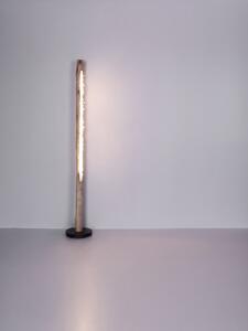 GLOBO Stojací moderní stmívatelná LED lampa FELICITAS s křišťály, 15W, teplá bílá, černá/hnědá 15354-15S