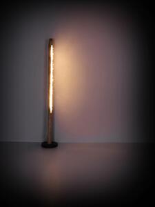 GLOBO Stojací moderní stmívatelná LED lampa FELICITAS s křišťály, 15W, teplá bílá, černá/hnědá 15354-15S