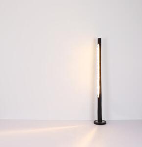 GLOBO Stojací moderní stmívatelná LED lampa FELICITAS s křišťály, 15W, teplá bílá, černá 15354-15SB