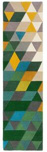 Flair Rugs koberce Ručně všívaný běhoun Illusion Prism Green/Multi ROZMĚR: 60x230