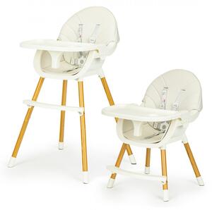 Dětská jídelní židlička 2v1 Colby EcoToys béžová