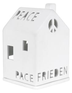 Porcelánový svícen domeček Peace