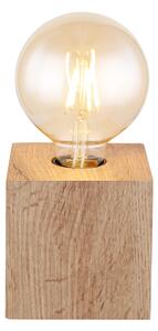 GLOBO Stolní dřevěná lampa ERNA, 1xE27, 60W, hnědá 15655T
