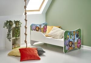 HALMAR Dětská postel Happy Animals vícebarevná
