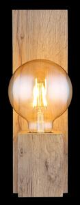 GLOBO Nástěnné dřevěné svítidlo ERNA, 1xE27, 60W, hnědé 15655W