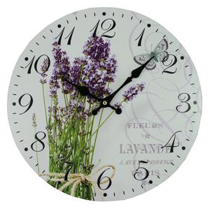 Nástěnné hodiny Lavender kytice 2000083
