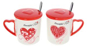 Sada hrnků s víčkem Beautiful Love I 350ml