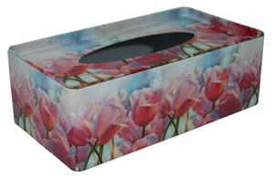 Plechová krabička na tissue Tulipány 2000110