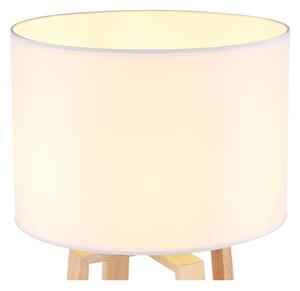 GLOBO Stolní skandinávská kulatá lampa MORITZ, 1xE14, 40W, bílá 21621
