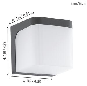 Eglo 96256 - LED Venkovní nástěnné svítidlo JORBA LED/4,9W/230V IP44