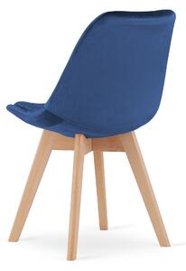 Modrá sametová židle MARY