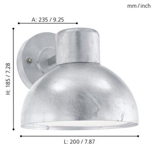 Eglo 96206 - Venkovní nástěnné svítidlo ENTRIMO 1xE27/60W IP44