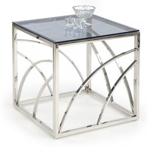 HALMAR Konferenční stolek Unispace 2 sklo/stříbrný