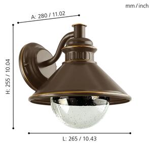 Eglo 96262 - Venkovní nástěnné svítidlo ALBACETE 1xE27/40W IP44