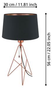 Eglo 39178 - Stolní lampa CAMPORALE 1xE27/60W/230V