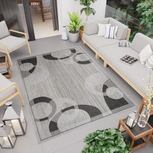 Makro Abra Kusový koberec Sisal MELISSA KH80A Kruhy šedý Rozměr: 60x100 cm