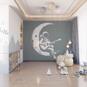 Fototapety Kosmonaut, měsíc, kytara, Fototapety space, w04514v1 : uwalls.cz