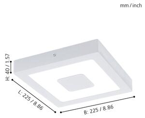 Eglo 96488 - LED Venkovní stropní svítidlo IPHIAS LED/16,5W/230V IP44