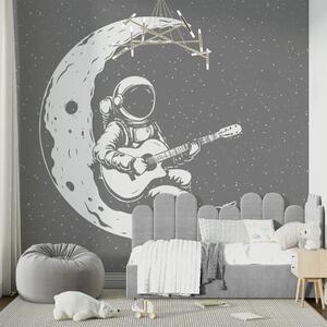 Fototapety Kosmonaut, měsíc, kytara, Fototapety space, w04514 : uwalls.cz