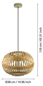 Eglo 49771 - Závěsné svítidlo AMSFIELD 1xE27/60W