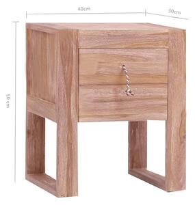 Noční stolek Almor - masivní teakové dřevo | 40x30x50 cm