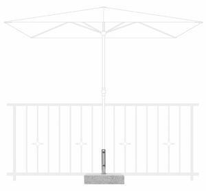 Žulový balkónový stojan 25 kg s úchytem a kolečky