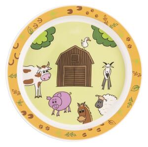 Orion domácí potřeby Mělký dětský talíř farma pr. 21,5 cm