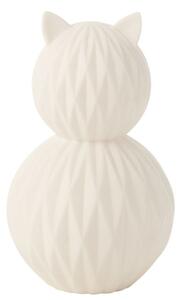 Bílá porcelánová lampa kočka Cat Led - Ø 13*22 cm - J-Line by Jolipa