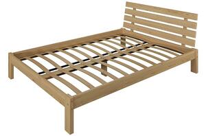 Dřevěná postel Klara 140x200 + rošt ZDARMA - borovice