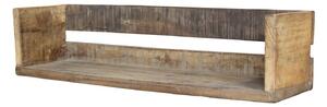 Hnědá antik dřevěná nástěnná polička Grimaud - 50*13*12 cm - Chic Antique