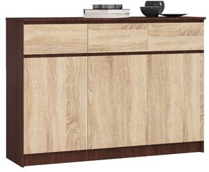Komoda Kuwait 3D 3D (wenge + dub sonoma). Akce -19%