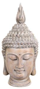 Béžová antik dekorace hlava Buddha - 11*15*28 cm - Chic Antique
