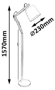 Rabalux 4192 - Stojací lampa THOMAS E27/60W