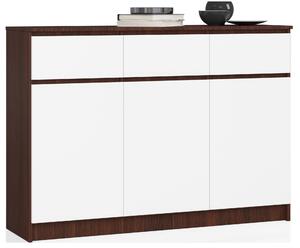 Komoda Kuwait 3D 3D (wenge + bílá). Akce -19%