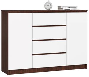 Komoda Keanu IV (wenge + bílá). Akce -16%