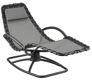 Tectake Zahradní lehátko Toulon, ergonomické, funkce houpání - šedá
