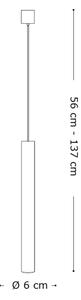 Ideal Lux - LED Lustr na lanku LOOK 1xGU10/7W/230V CRI 90 pr. 6 cm bílá