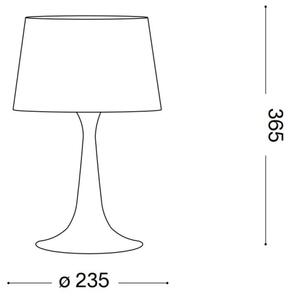 Ideal Lux - Stolní lampa LONDON 1xE27/60W/230V lesklý chrom