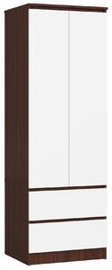 Šatní skříň Surgimiento (wenge + bílá). Akce -14%