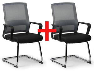 Konferenční židle LOW 1+1 ZDARMA, šedá
